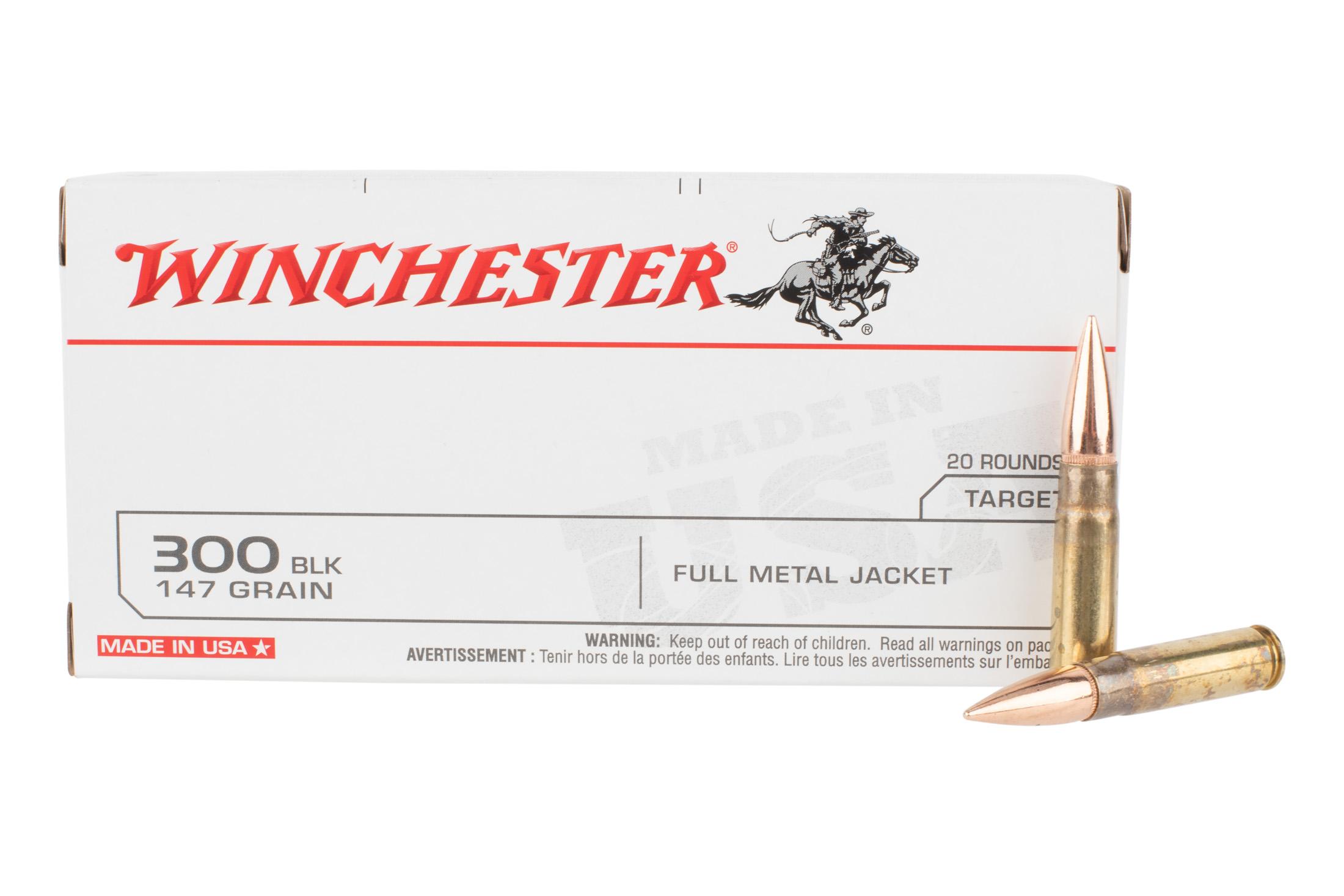 Winchester Winchester USA White Box 300 Blackout 147gr FMJ Ammo - Box of 20