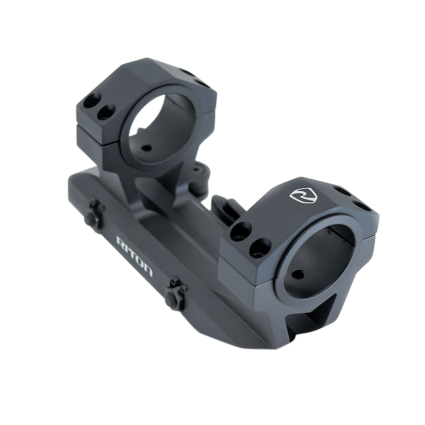 Riton Optics X301QD Precision Scope Mount/Ring Combo Matte Black Quick Detach 30mm Tube Picatinny/Weaver Mount Black Anodized Rifle
